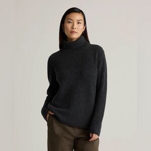Quince Mongolian Cashmere Fisherman Turtleneck Sweater